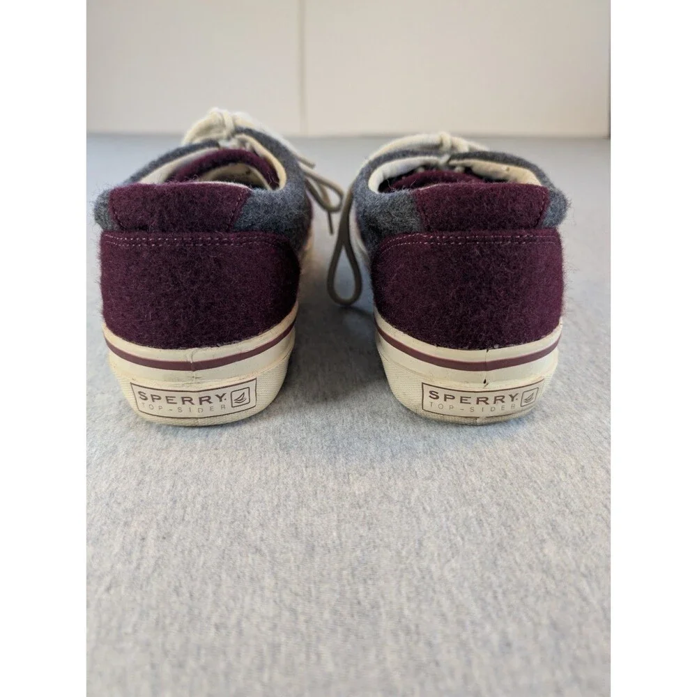 Sperry Top-Sider Men's Wool Lace-Up Casual Sneakers Purple/Gray Size 11M Good